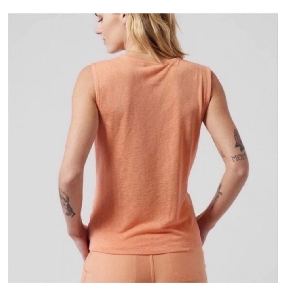 Athleta‎ Breezy Wrap Tank Light Tangerine/peach Sleeveless V Neck Top Women Sz S - Picture 8 of 8